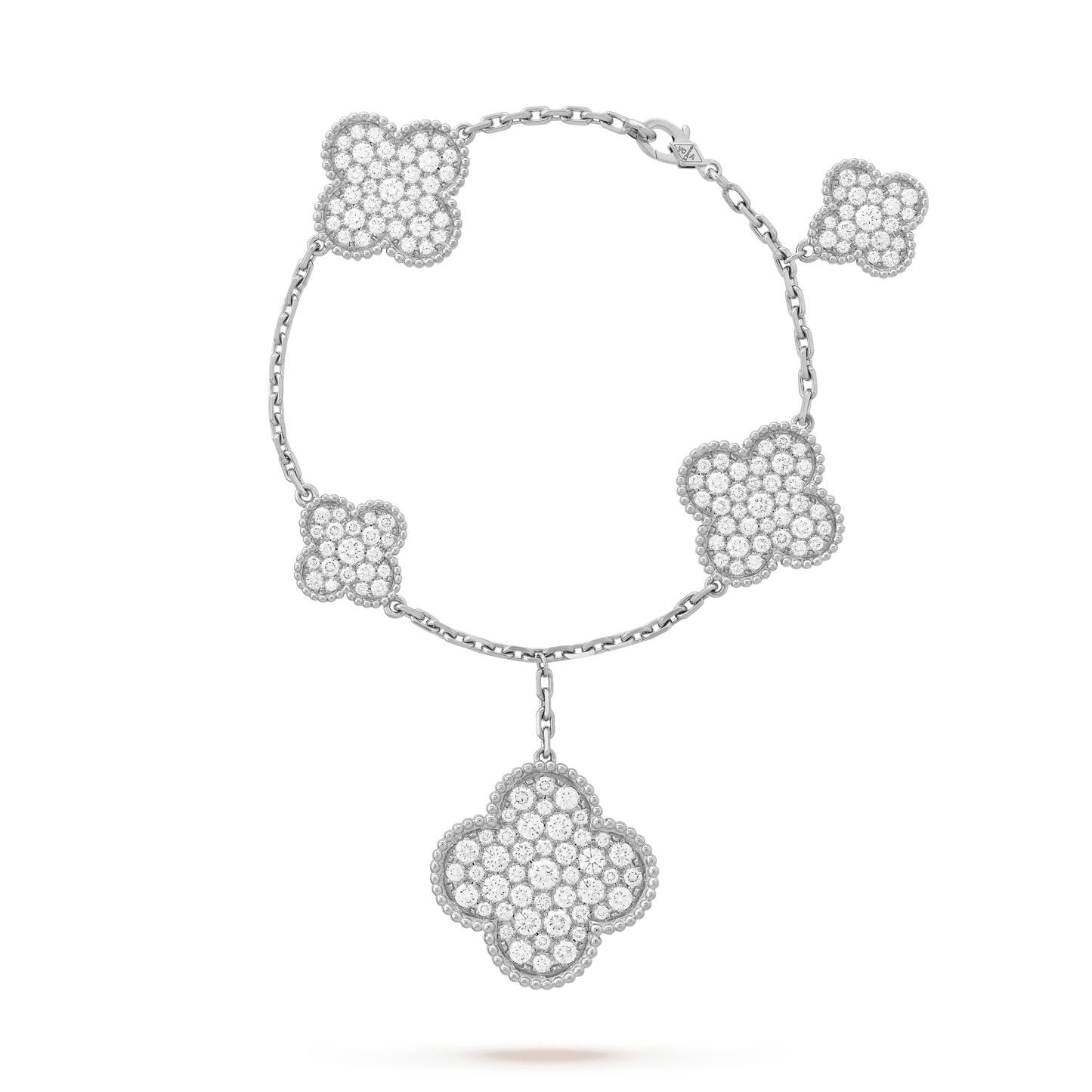 [：Polaidi Jewelry]CLOVER 6 MOTIFS SILVER DIAMOND BRACELET