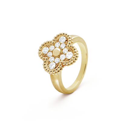 [：Polaidi Jewelry]クローバー ダイヤモンド リング