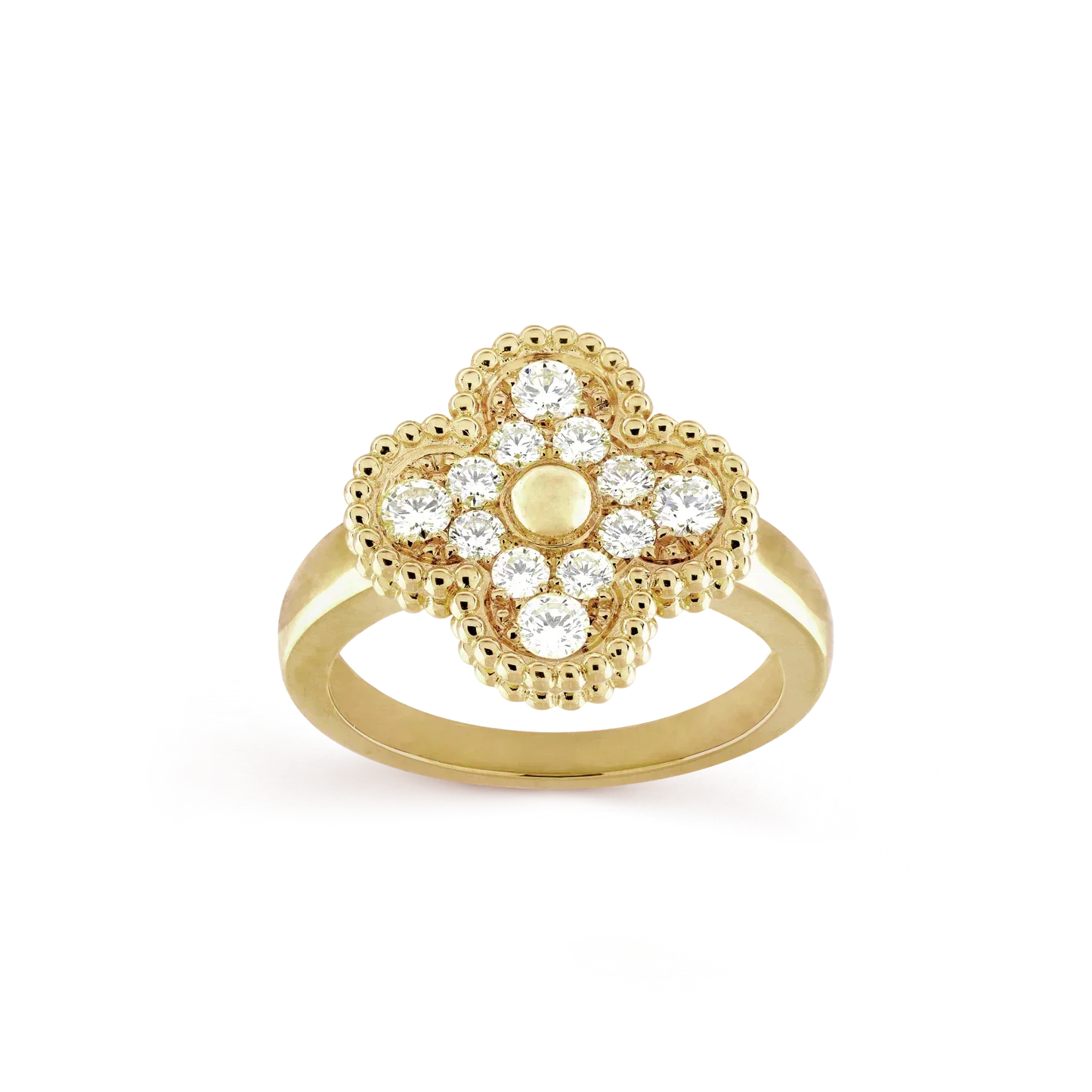 [：Polaidi Jewelry]クローバー ダイヤモンド リング