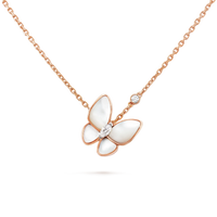 [Perlaura Jewelry ]BUTTERFLY MOP DIAMOND NECKLACE