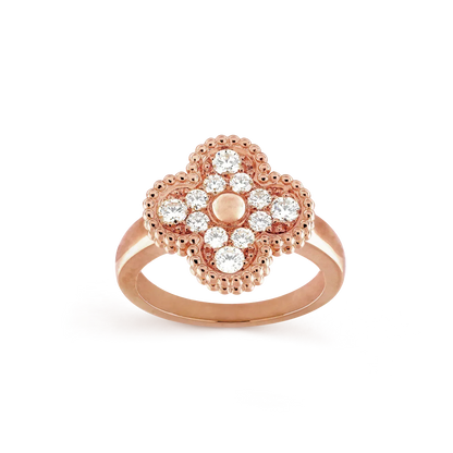 [：Polaidi Jewelry]クローバー ダイヤモンド リング