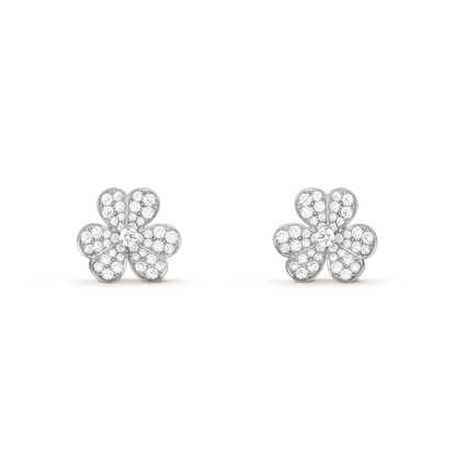 [：Polaidi Jewelry]CLOVER COMOS ダイヤモンドピアス シルバー