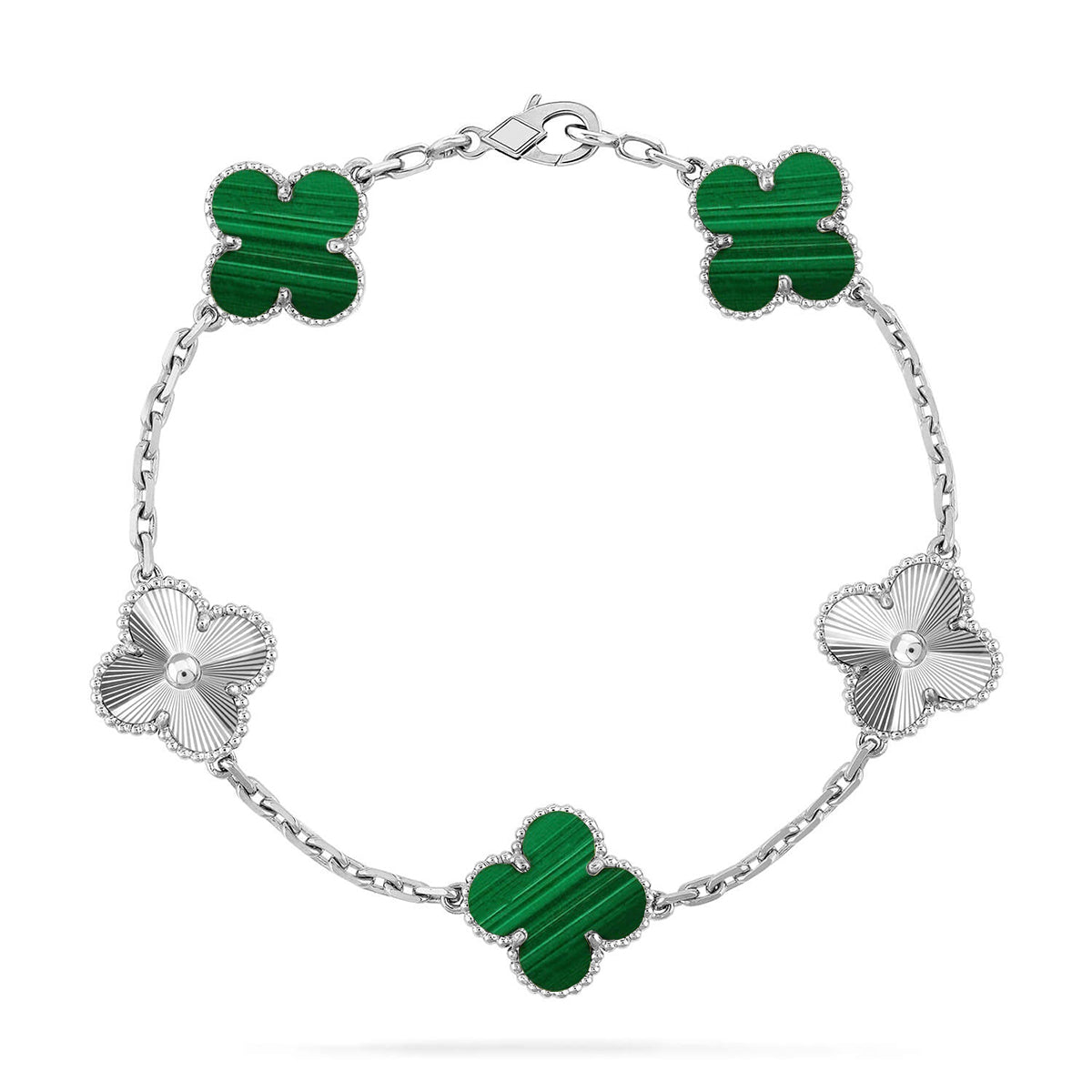 [Polaidi Jewelry] CLOVER 5 MOTIF マラカイトブレスレットコレクション