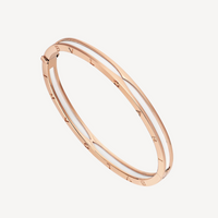 [Perlaura Jewelry ]ZERO 1 PINK GOLD WITH WHITE CERAMIC BRACELET