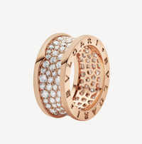 [Perlaura Jewelry ]ZERO 1 WITH PAVED DIAMONDS ON THE SPIRAL RING