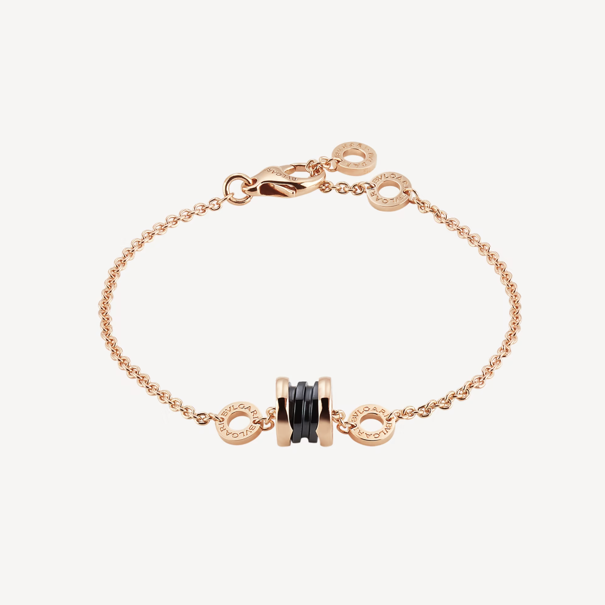 [：Polaidi]ZERO 1 SOFT PINK GOLD AND BLACK CERAMIC BRACELET