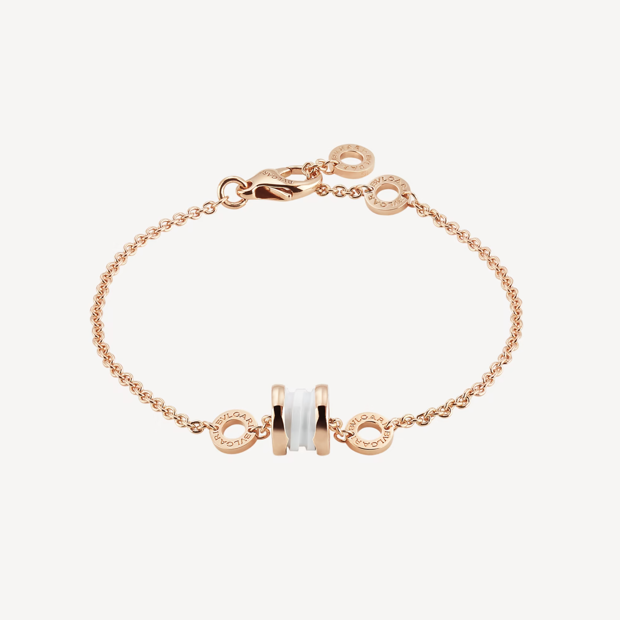 [：Polaidi]ZERO 1 SOFT PINK GOLD AND WHITE CERAMIC BRACELET