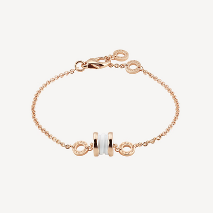 [：Polaidi]ZERO 1 SOFT PINK GOLD AND WHITE CERAMIC BRACELET