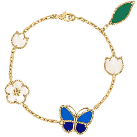 [PolaidiLUCKY SPRING BUTTERFLY 5 モチーフブレスレット