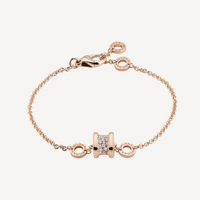 [Perlaura Jewelry ]ZERO 1 SOFT PINK GOLD WITH PAVED DIAMONDS ON THE SPIRAL BRACELET
