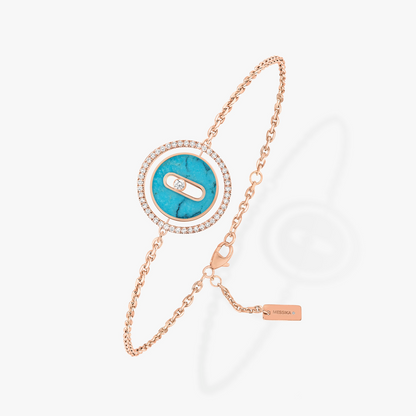 [Polaidi Jewelry]LUCKY MOVE TÜRKIS ROSÉGOLD DIAMANTARMBAND