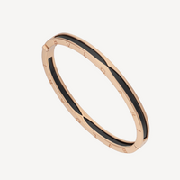 [Perlaura Jewelry ]ZERO 1 PINK GOLD WITH BLACK CERAMIC BRACELET