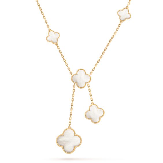 [：Polaidi Jewelry]クローバー マザーオブパールネックレス 6モチーフ