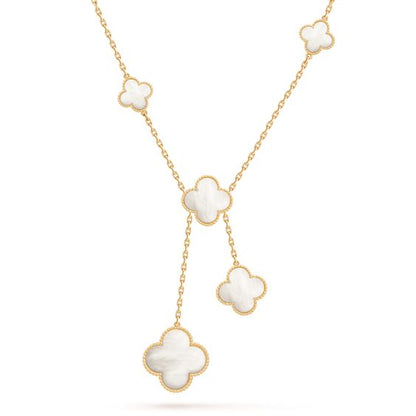 [：Polaidi Jewelry]クローバー マザーオブパールネックレス 6モチーフ