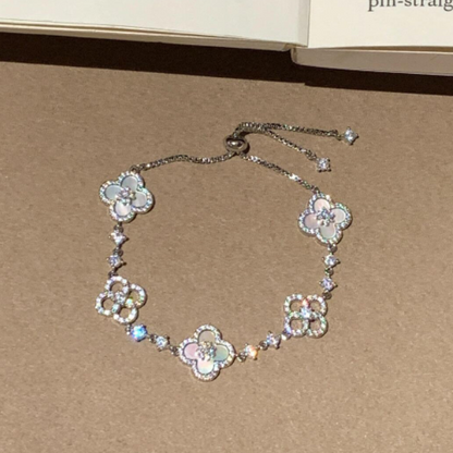 [Polaidi Jewelry]CLOVER 5 MOTIF PINK BLUE RED WHITE BRACELET