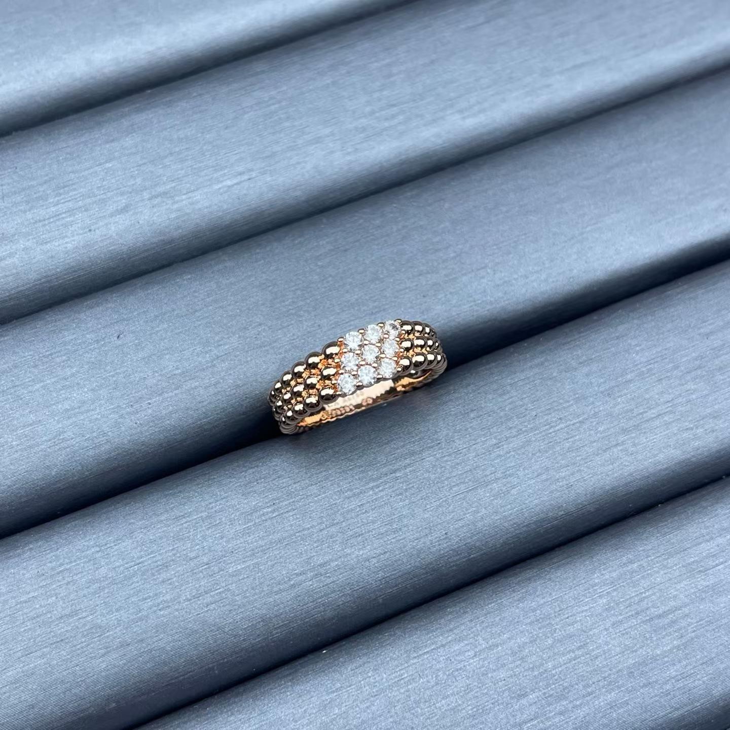 [Polaidi Jewelry]NARROW BEADED RING WITH DIAMONDS