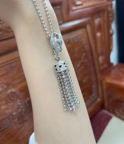 [：Polaidi Jewelry]TASSEL LEOPARD NECKLACE