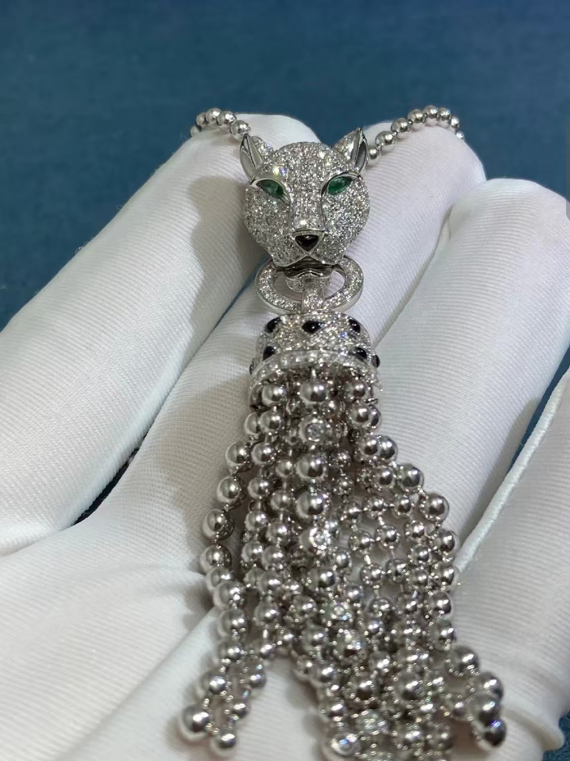 [：Polaidi Jewelry]TASSEL LEOPARD NECKLACE