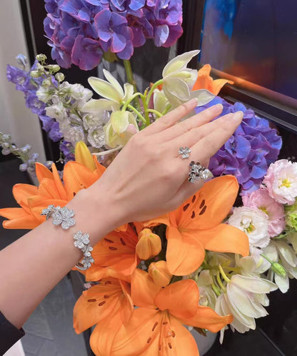 [：Polaidi Jewelry]CLOVER 7 CLOVER SILVER MOTIF BRACELET