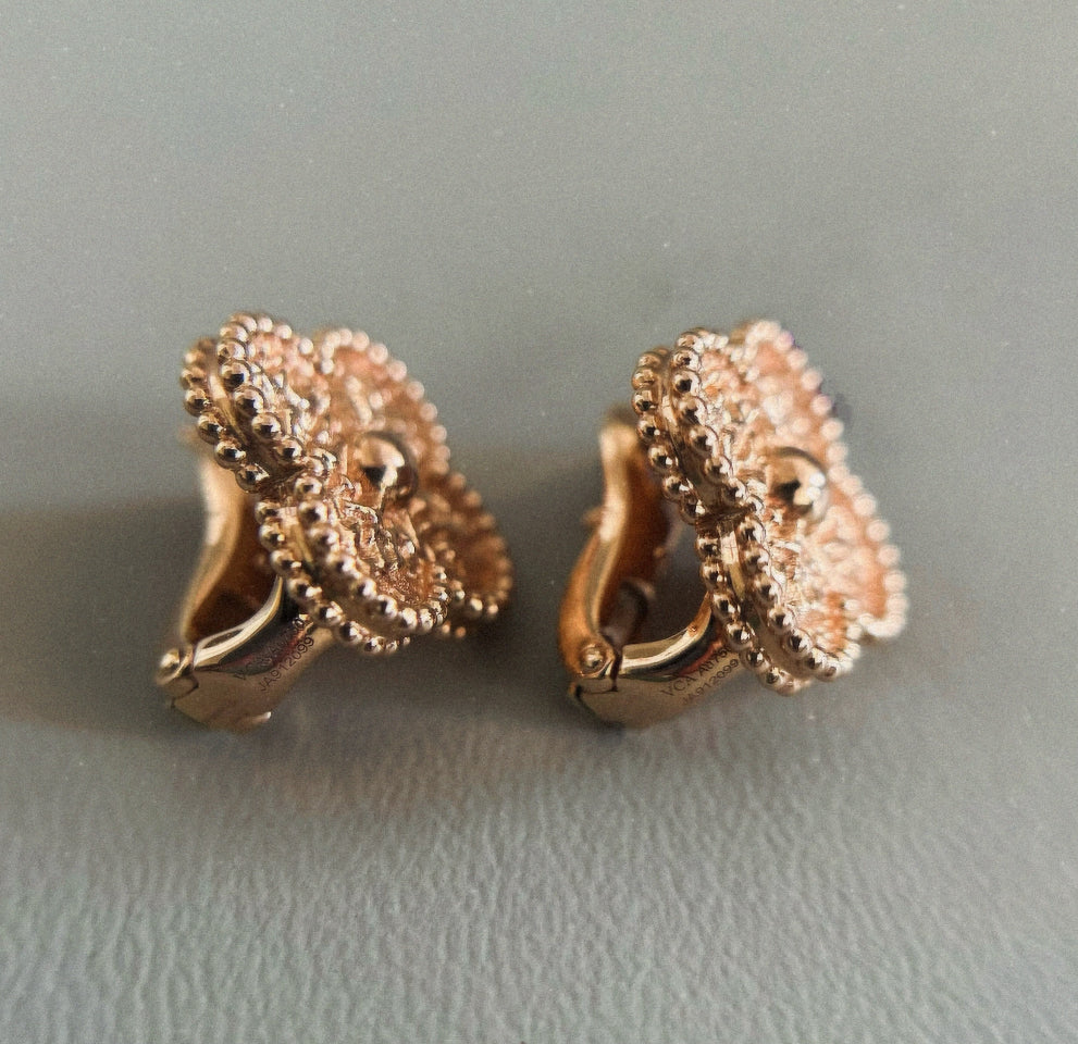 [Polaidi Jewelry]CLOVER MEDIUM 1 MOTIFS LAVA EARRINGS