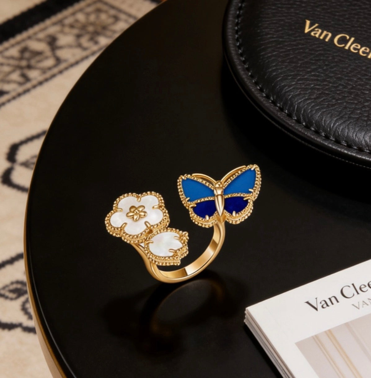 [Polaidi Jewelry]LUCKY 3 MOTIF GOLD RING