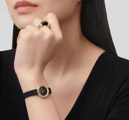 [：Polaidi Jewelry]ペルレ コレクション 18Kイエローゴールド マラカイト ダイヤモンドリング
