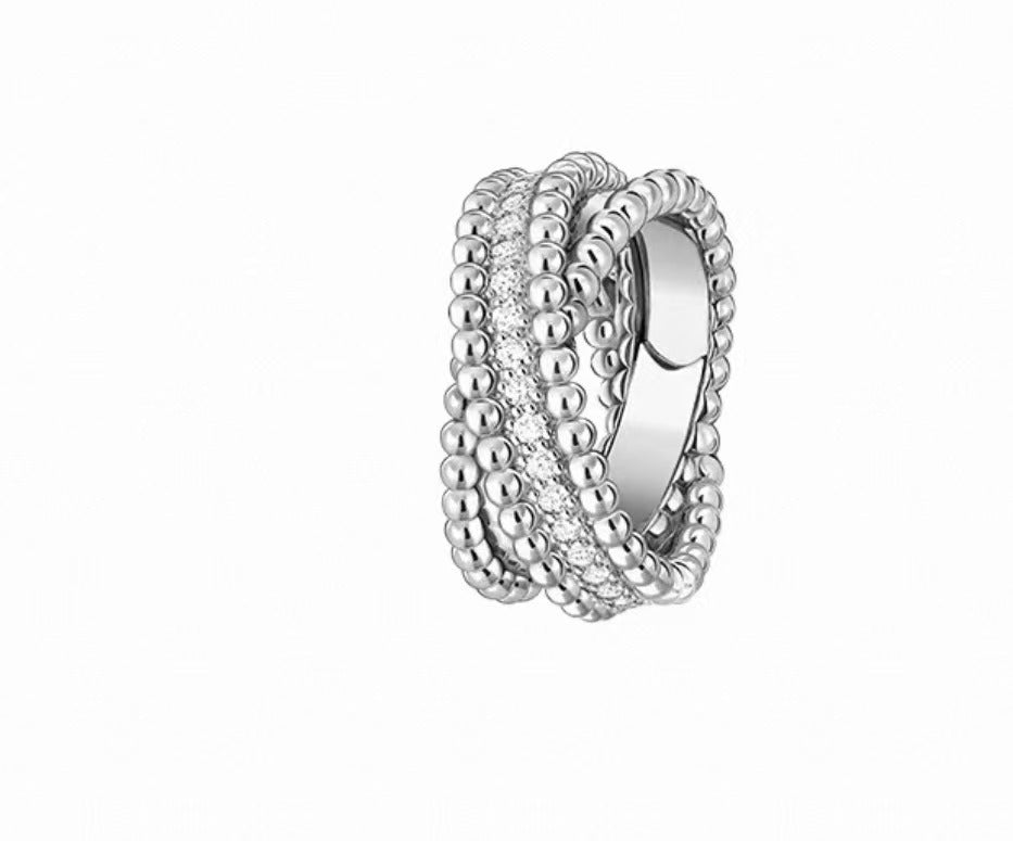 [：Polaidi Jewelry]ペルレ コレクション 18Kイエローゴールド マラカイト ダイヤモンドリング