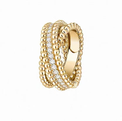 [：Polaidi Jewelry]ペルレ コレクション 18Kイエローゴールド マラカイト ダイヤモンドリング