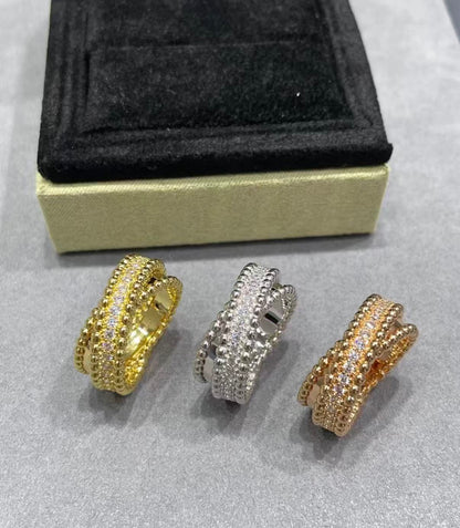 [：Polaidi Jewelry]ペルレ コレクション 18Kイエローゴールド マラカイト ダイヤモンドリング