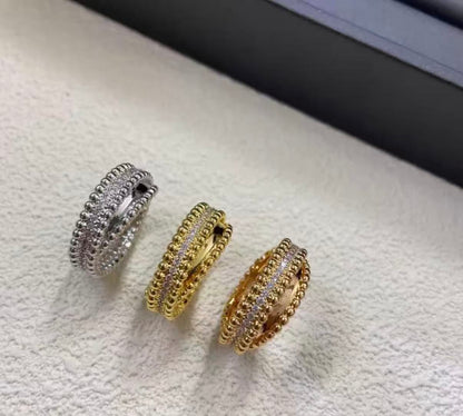 [：Polaidi Jewelry]ペルレ コレクション 18Kイエローゴールド マラカイト ダイヤモンドリング
