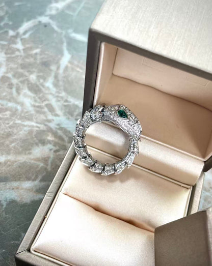 [Polaidi Jewelry]SERPENTI EMERALD SNAKE RING