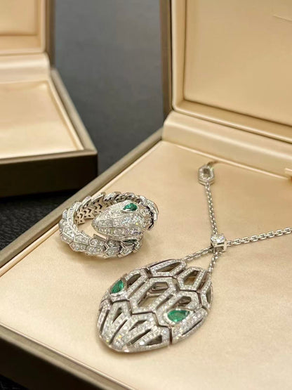 [Polaidi Jewelry]SERPENTI EMERALD SNAKE RING