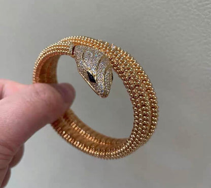 [Polaidi Jewelry]SERPENTI FULL DIAMOND SNAKE BRACELET