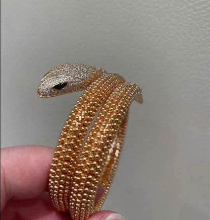 [Polaidi Jewelry]SERPENTI FULL DIAMOND SNAKE BRACELET
