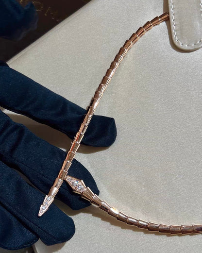 [Polaidi Jewelry]SERPENTI VIPER SERIES ROSE GOLD SNAKE NECKLACE