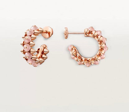 [Polaidi Jewelry]CLASH COLLECTION AGATE CHALCEDONY STUD EARRINGS