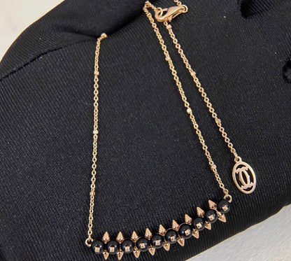 [：Polaidi Jewelry]CLASH COLLECTION AGATE CHALCEDONY STUD NECKLACE