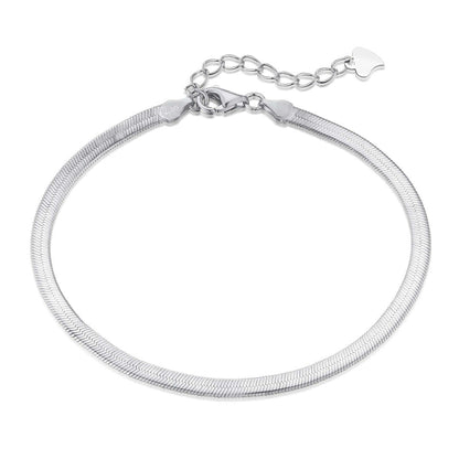[Polaidi Jewelry]Flat Snake Bone Chain Blade Necklace