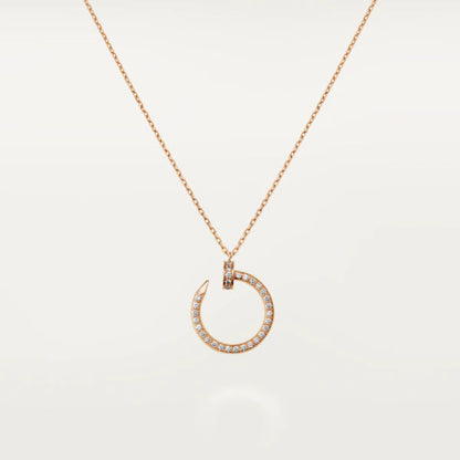 [：Polaidi Jewelry]ジュスト アン クル ネックレス ピンクゴールド ダイヤモンド