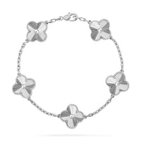 [Perlaura Jewelry ]CLOVER SILVER 5 MOTIFS BRACELET