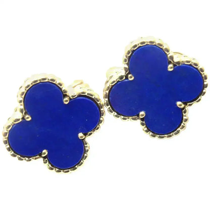[：Polaidi Jewelry]クローバーミニ 9.5MM ブルーメノウピアス