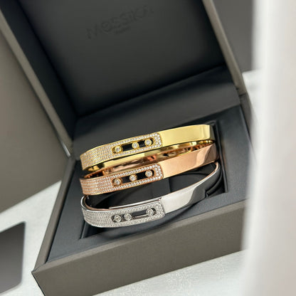 [Polaidi Jewelry]Move Noa Rose Gold Pav¨¦ Diamond Bangle Bracelet