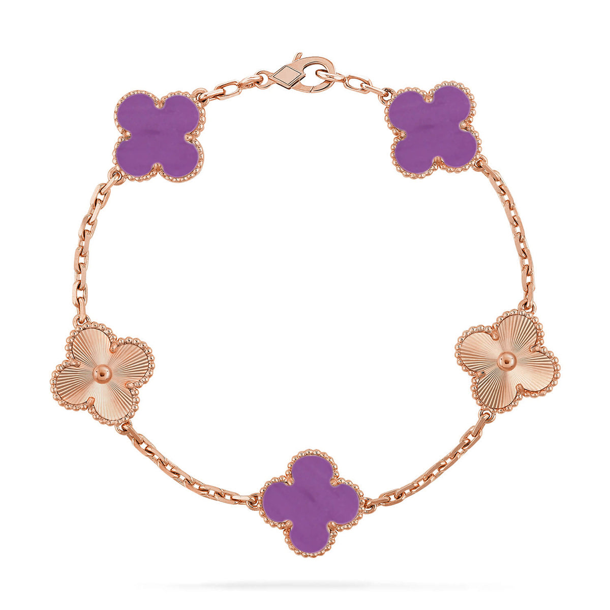 [Polaidi Jewelry] CLOVER 5 MOTIF VIOLET BRACELET COLLECTION