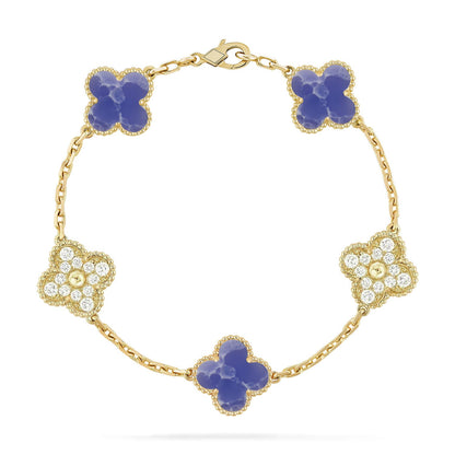 [Polaidi Jewelry]CLOVER 5 MOTIF BLUE VEINS BRACELET COLLECTION