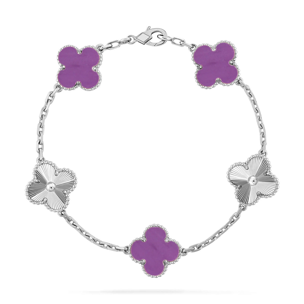 [Polaidi Jewelry] CLOVER 5 MOTIF VIOLET BRACELET COLLECTION