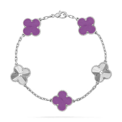 [Polaidi Jewelry] CLOVER 5 MOTIF VIOLET BRACELET COLLECTION