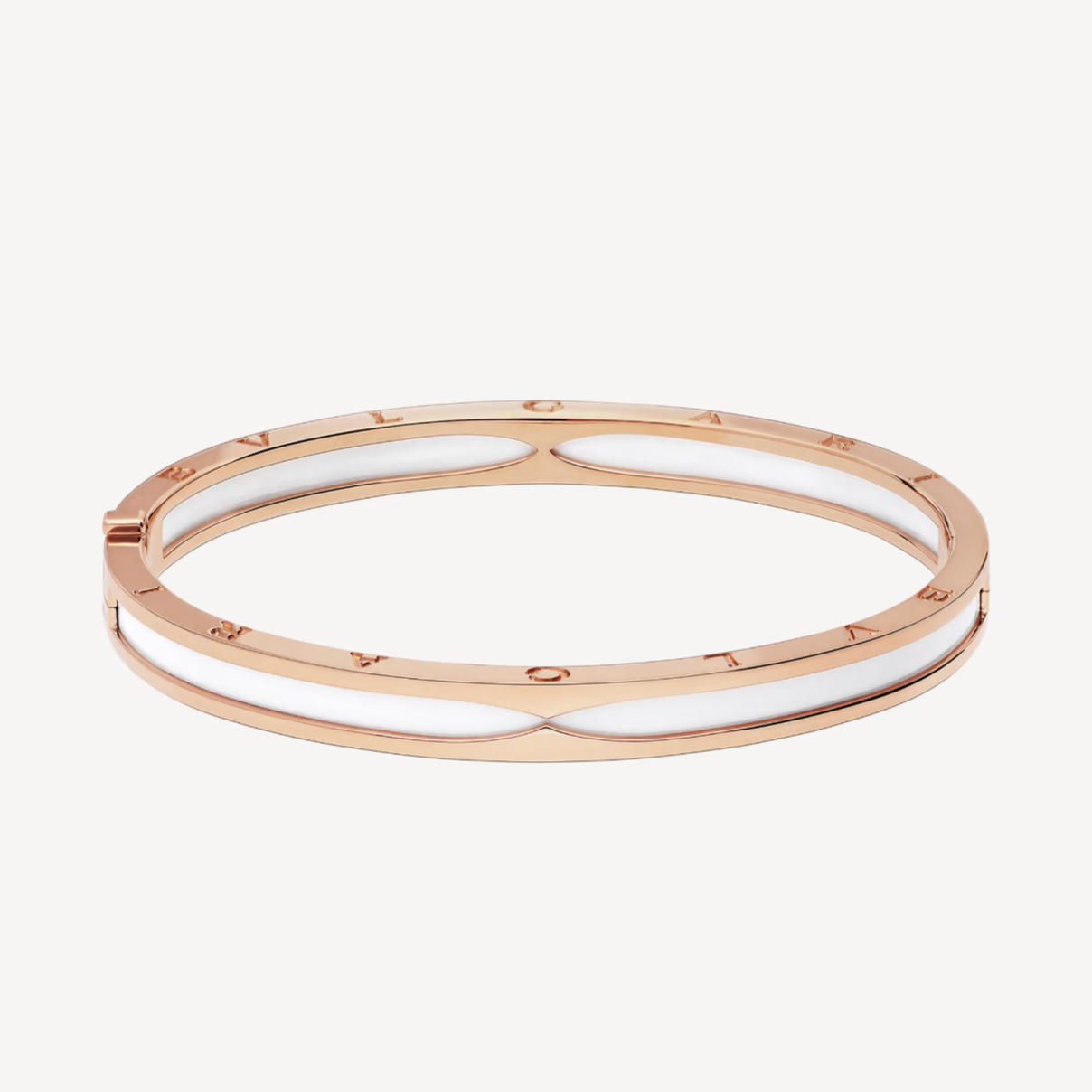 [：Polaidi]ZERO 1 PINK GOLD WITH WHITE CERAMIC BRACELET