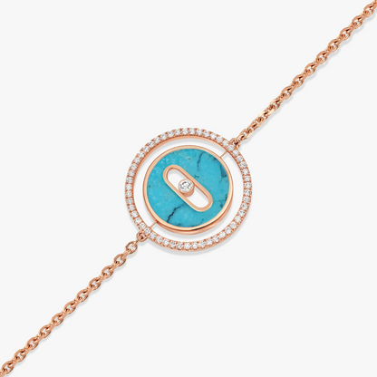 [Polaidi Jewelry]LUCKY MOVE TÜRKIS ROSÉGOLD DIAMANTARMBAND