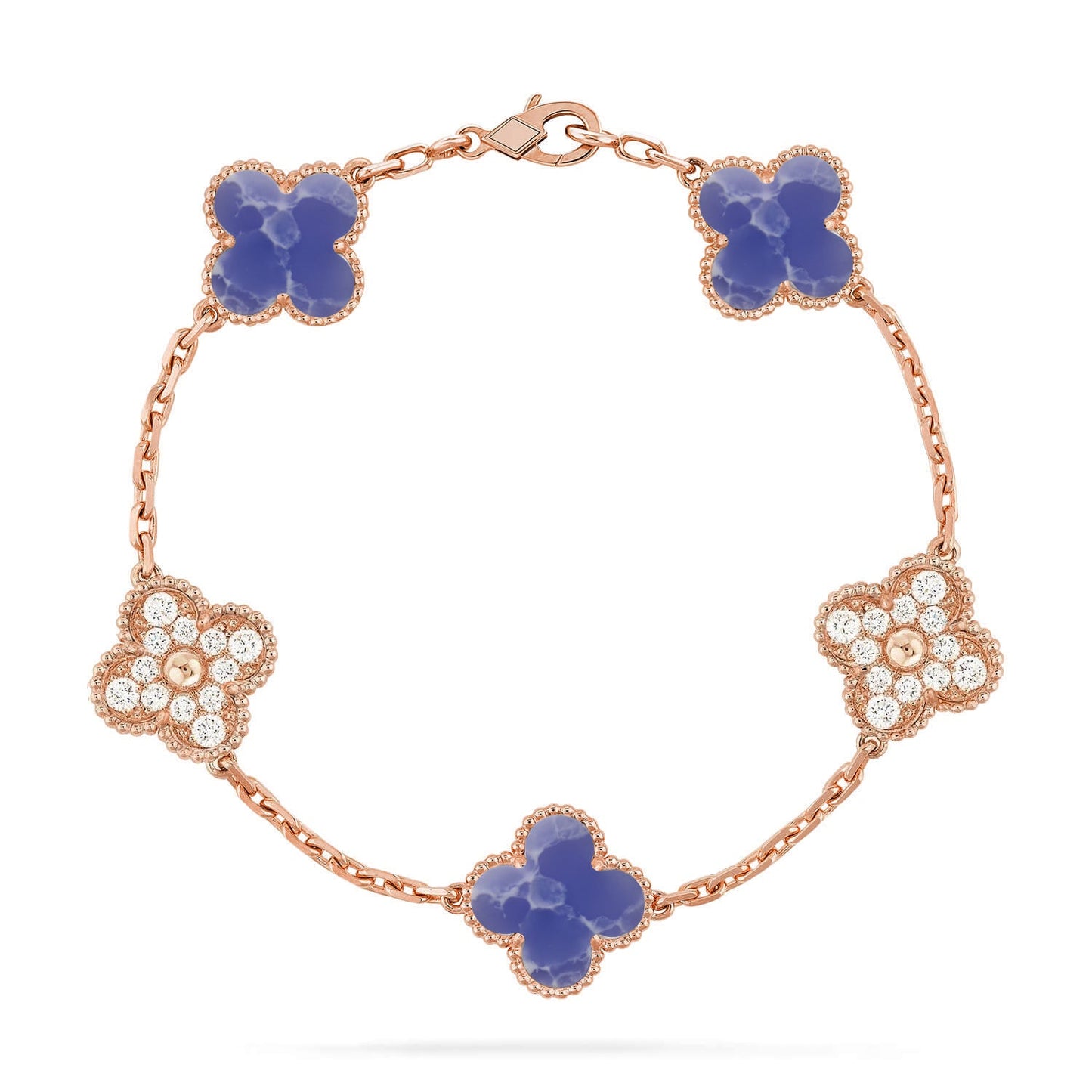 [Polaidi Jewelry]CLOVER 5 MOTIF BLUE VEINS BRACELET COLLECTION