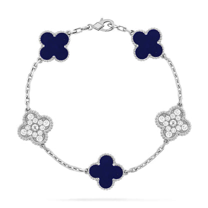 [Polaidi Jewelry]CLOVER 5 MOTIF LAPIS LAZULI BRACELET COLLECTION